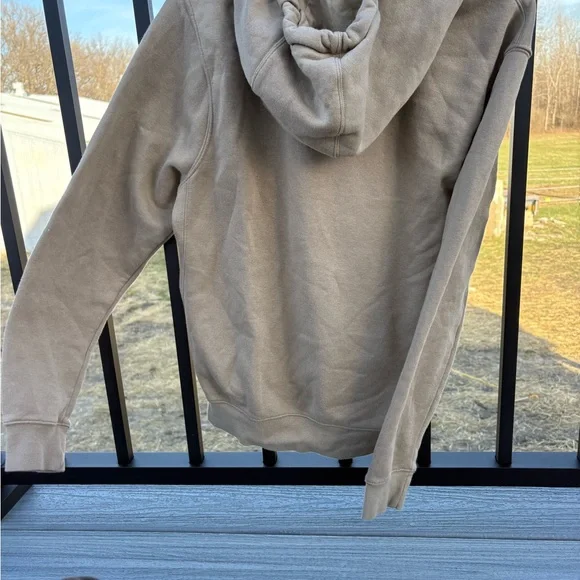 Nike Tan Hoodie with Small Black Swoosh - Picture 2 of 3